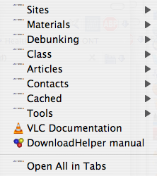 Highlite Bookmark list folder