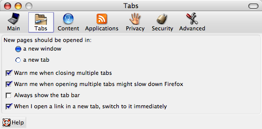 Tab controls