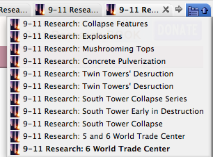 Vertical tab list
